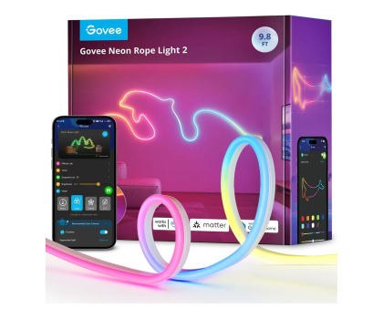 Inteligentne oświetlenie GOVEE H61D3 Neon Lights 2 3m Oświetlenie LED Matter, HomeKit